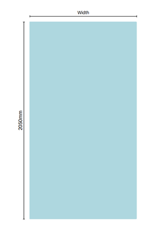 Frameless Shower Screen Fixed Panel 10mm, 197mm - 997mm