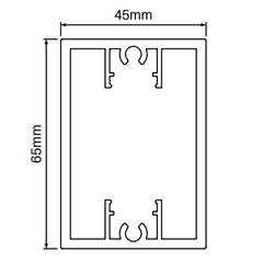 Heavy duty top/bottom rail 6100MM LONG
