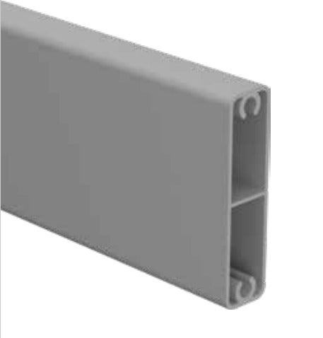 Aluminium Slats 65mm x 16.5mm gate  slat with centre web & 2x screw flutes 6100MM LONG
