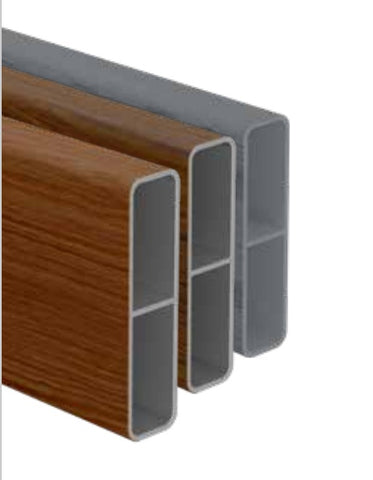 Alumawood Timber Look, Aluminium slat, 65mm x 16.5mm slat  with centre web 5800MM LONG