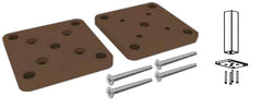 Alumawood Terrain Colour 50x50mm post base plate set POWDER COATED ALUMINIUM