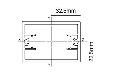 Alumawood Heavy duty top/bottom rail 5800mm