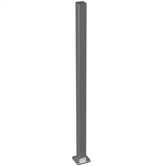 50mm x 50mm Aluminium Post with Base Plate - 1050mm H