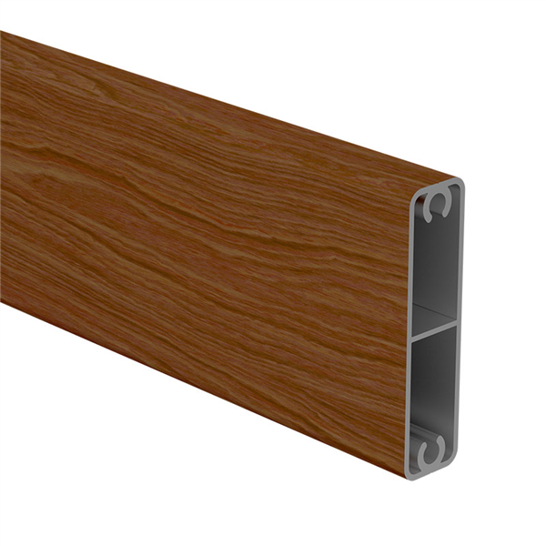 Alumawood Timber Look slat, 65mm x 16.5mm gate  slat with centre web & 2x screw flutes 5800MM LONG