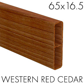 Alumawood Timber Look, Aluminium slat, 65mm x 16.5mm slat  with centre web 5800MM LONG