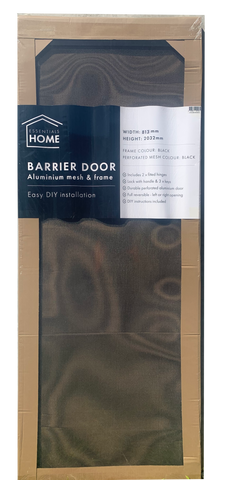 Barrier door, Security Door, 2032 x 813mm. Black Aluminium