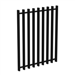 BARR 50 x 25 Aluminium Blade Gate - 1200mm H x 975mm W - White / Black - Pool Safe - Batten Gate