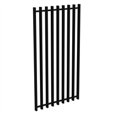 BARR 50 x 25 Aluminium Blade Gate - 1800mm H x 975mm W - White / Black, Pool Safe, Batten Gate