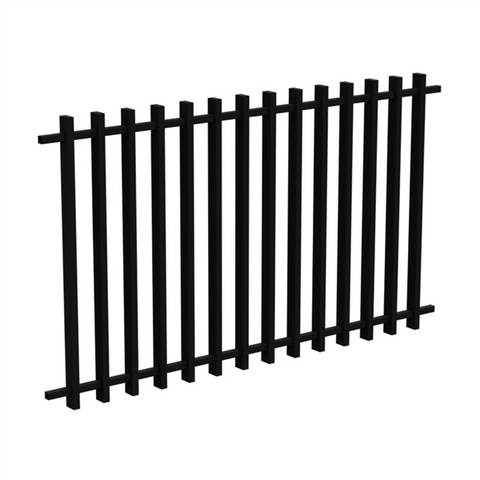BARR 50 x 25 Aluminium Blade Fence Panel – 1000mm H x 1733mm W - White / Black, Batten Fence