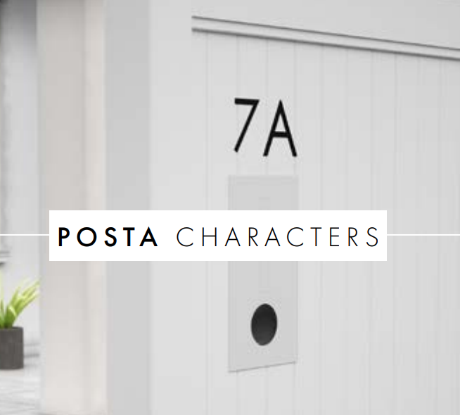 House Numbers,  Letters & Characters, Stainless Steel or Powder coated