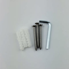FORGE BRUSHED NICKEL SHOWER HINGE GLASS TO WALL L-SHAPE 90 Degrees 10mm glass - Brushed Nickel
