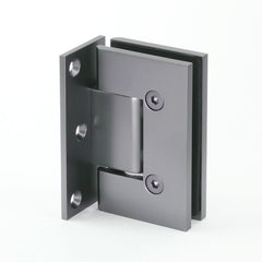 FORGE GUNMETAL GREY SHOWER HINGE GLASS TO WALL L-SHAPE 90 Degrees 10mm glass - Gunmetal Grey