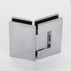 FORGE SHOWER HINGE GLASS TO GLASS 135 Degrees 10mm glass - Satin Chrome