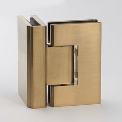 FORGE SHOWER HINGE GLASS TO GLASS 90 Degrees 10mm glass - Brushed Brass