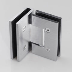 FORGE SHOWER HINGE GLASS TO GLASS 90 Degrees 10mm glass - Satin Chrome