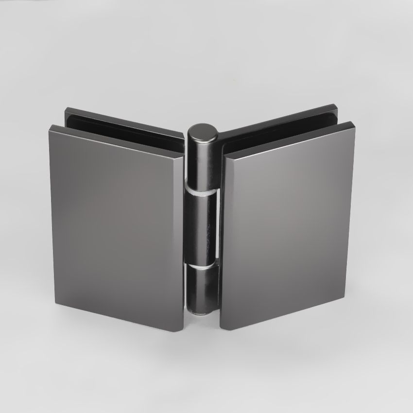 FORGE SHOWER HINGE GLASS TO GLASS BIFOLD  10mm glass - Gunmetal Grey