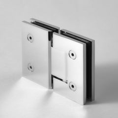 FORGE SHOWER HINGE MICRO GLASS TO GLASS 180 Degrees 6mm and 8mm glass - Chrome