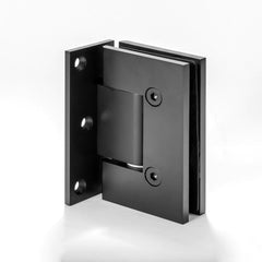 FORGE BLACK SHOWER HINGE GLASS TO WALL L-SHAPE 90 Degrees 10mm glass - Black