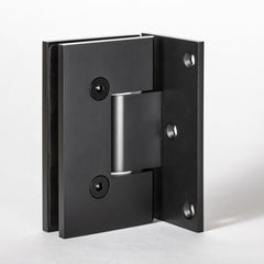 FORGE SHOWER HINGE HEAVY DUTY GLASS TO WALL L-SHAPE 90 Degrees - Matt Black