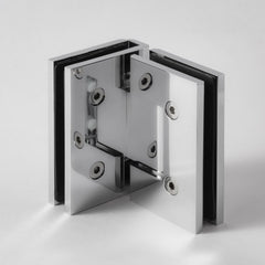 FORGE SHOWER HINGE GLASS TO GLASS 90 Degrees 10mm glass - Chrome