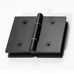 FORGE SHOWER HINGE GLASS TO GLASS BIFOLD 10mm glass - Matt Black