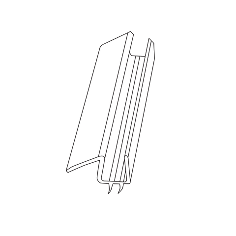 SEMI FRAMELESS SHOWER CLEAR PVC WATERSEAL FLAP 6MM DOOR BOTTOM 750mm