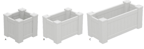 Hampton Style Planter Box  UV stable PVC