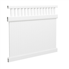 Full privacy PVC fence panel with Slat top 2388MM WIDE 1800MM HIGH, 7 year Warranty