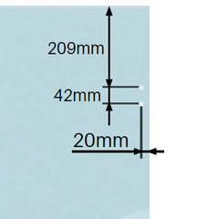 Master range sq. post/wall to glass latch kit SS316