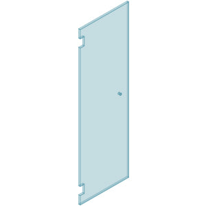 10mm Frameless Glass Shower Door, 2041mm x 600, 610, 620, 630, 640 Toughened