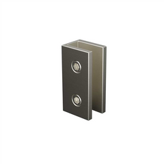 Brushed Nickel Fixed Frameless Shower Screen Panel with Wall Brackets