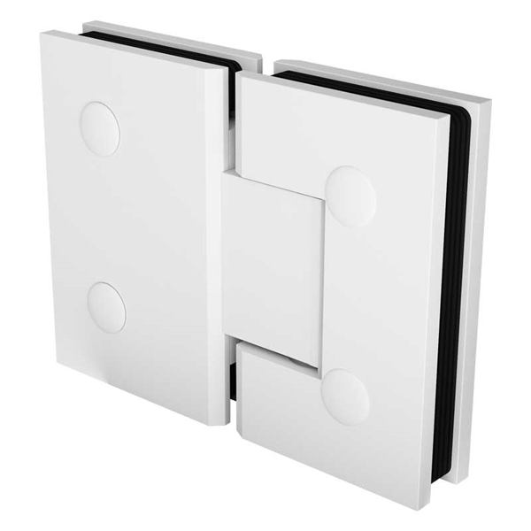 Glass to Glass Frameless Shower Screen Door Hinge - Matt White