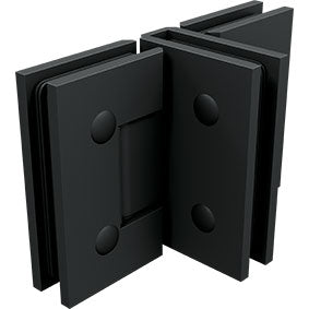 3 way Shower Door Hinge, T style hinge - Matt Black