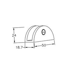 Frameless Shower Glass U BRACKET 10mm glass