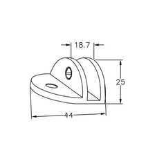 Frameless shower glass U BRACKET WITH HORIZONTAL LEG
