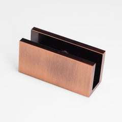 FRAMELESS SHOWER SCREEN U BRACKET SQUARE ANTIQUE BRONZE