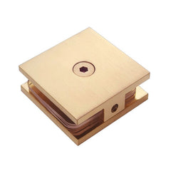 Frameless shower glass U BRACKET GLASS TO WALL MECHANICAL FIXING 90 Degrees - Brushed Brass