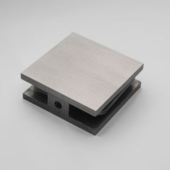 Frameless shower glass U BRACKET GLASS TO WALL MECHANICAL FIXING 90 Degrees - Brushed Nickel