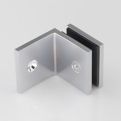 Frameless shower glass BRACKET SQUARE GLASS TO WALL 90 Degrees - Pearl Chrome