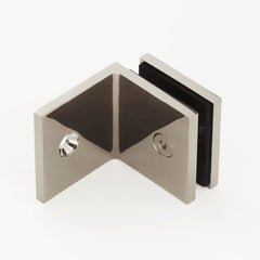 Frameless shower glass BRACKET SQUARE GLASS TO WALL 90 Degrees - Polished Nickel