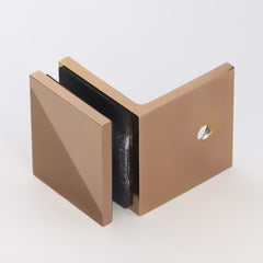 Frameless shower glass BRACKET SQUARE GLASS TO WALL 90 Degrees - Rose Gold / Copper