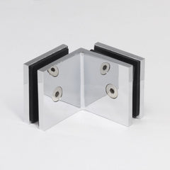 Frameless shower glass BRACKET SQUARE GLASS TO GLASS 90 Degrees - Chrome