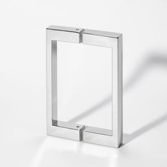 SHOWER DOOR HANDLE RECTANGULAR D 235X25X13 210MM CTC - Polished Chrome