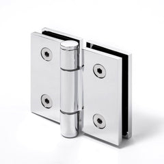 SQUARE BIFOLD HINGE 6MM GLASS - Chrome