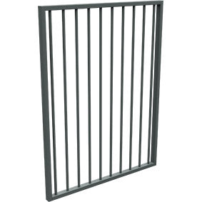 Flat Top Pool Gate - GREY, Aluminium pool gate 1200 x 975mm