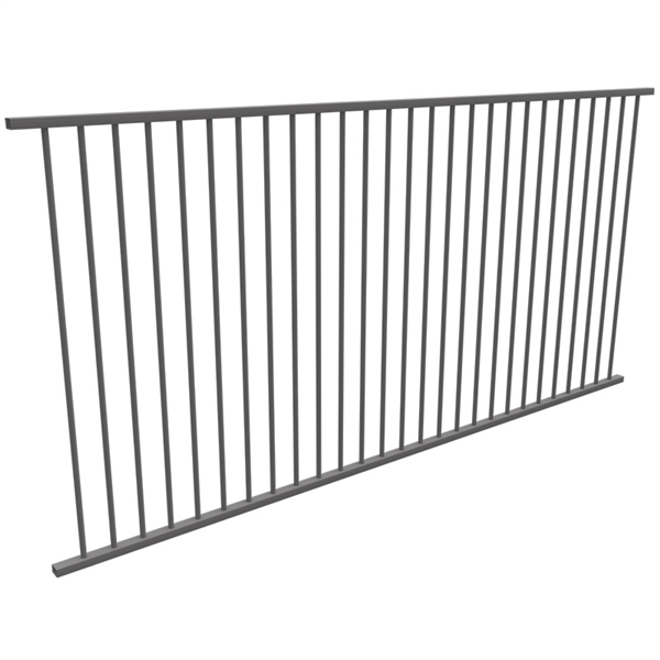 2450mm wide Flat Top Pool Fence Panel-MONUMENT- 1200mm high