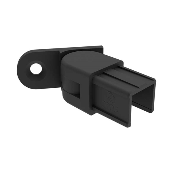 Summit Nanorail 25x21mm wall plate horizontal adjustable - Left - Black