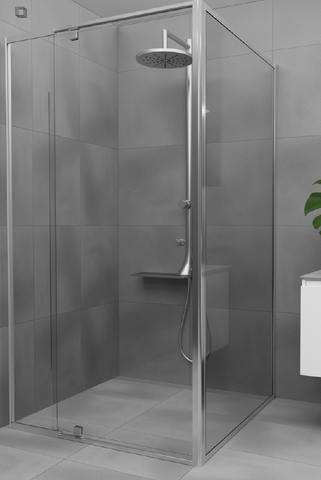 Adjustable  Semi-Frameless Shower Screen - 6 mm glass - Choice of sizes.