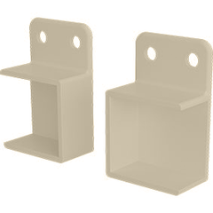 Aluminium Horizontal Bracket - Pack of 2 - Includes 8x Tek Screws