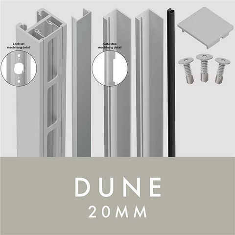 Aluminium Slat Gate Frame Kit   20mm gate lockbox kit SUITABLE FOR LEVER/KNOB LOCK SET